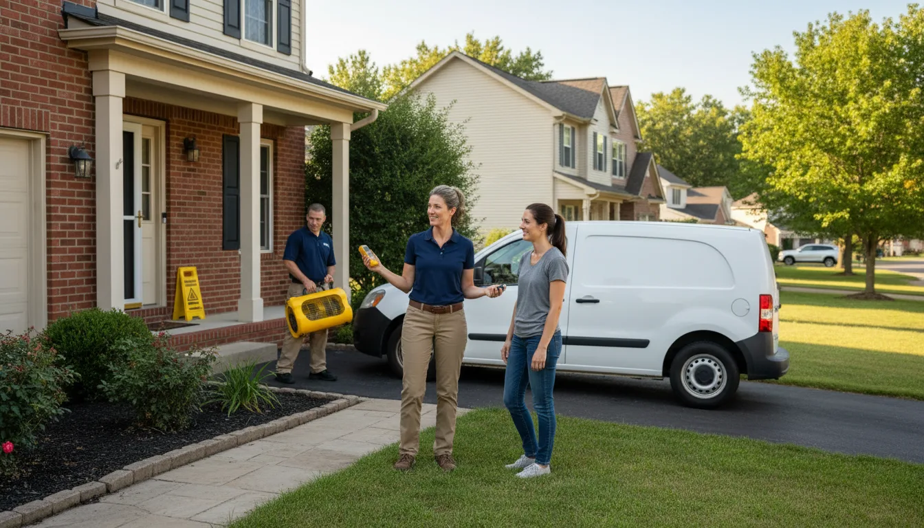 Residential water damage restoration in Irvington, IL